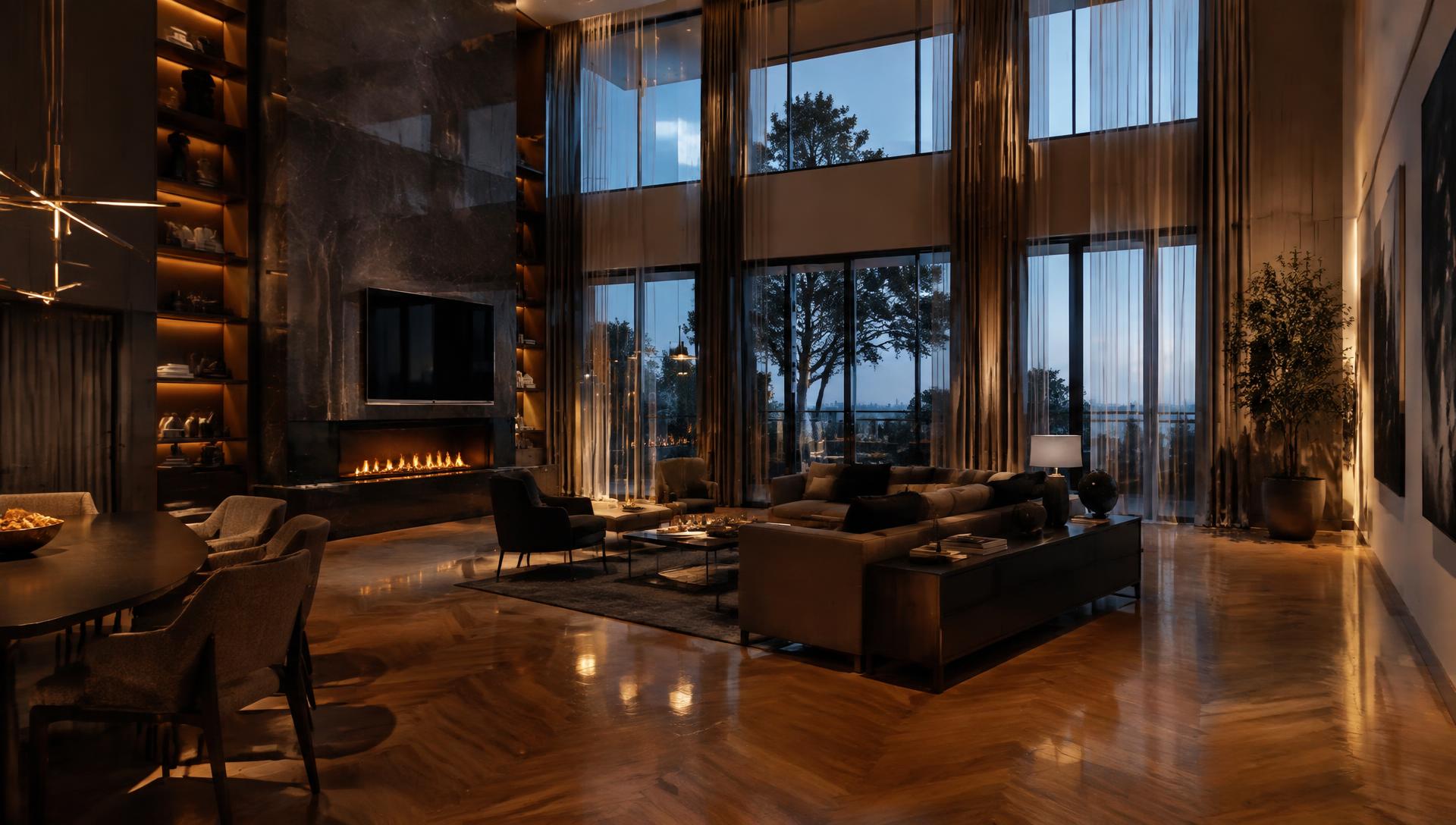 Luxury residence with herringbone parquet