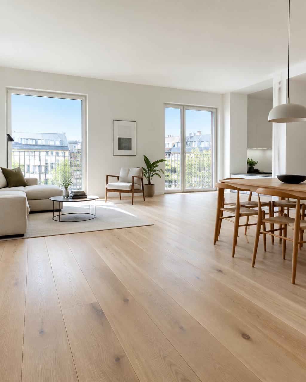Wide oak plank